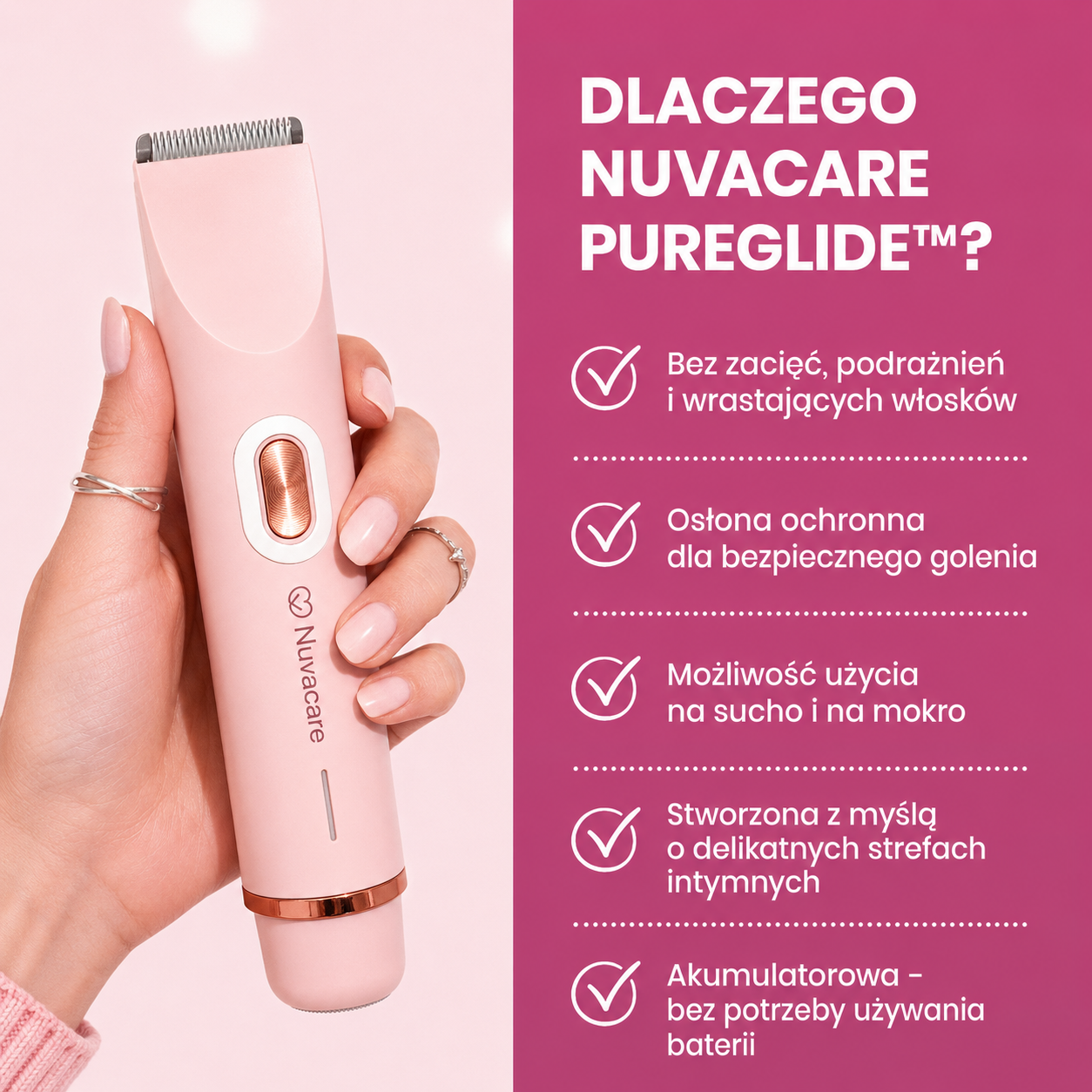 Nuvacare PureGlide™ Trymer do Bikini i Ciała