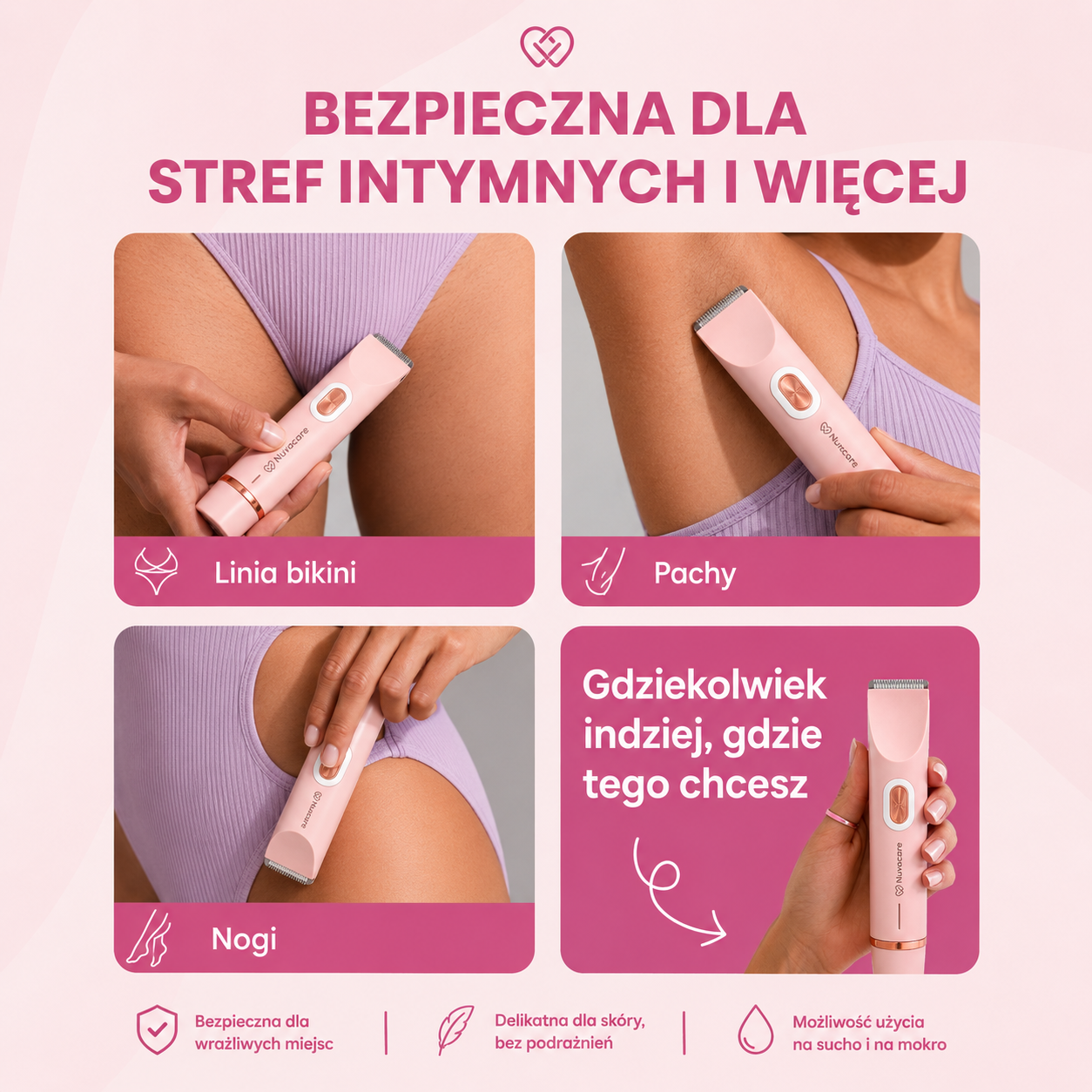 Nuvacare PureGlide™ Trymer do Bikini i Ciała